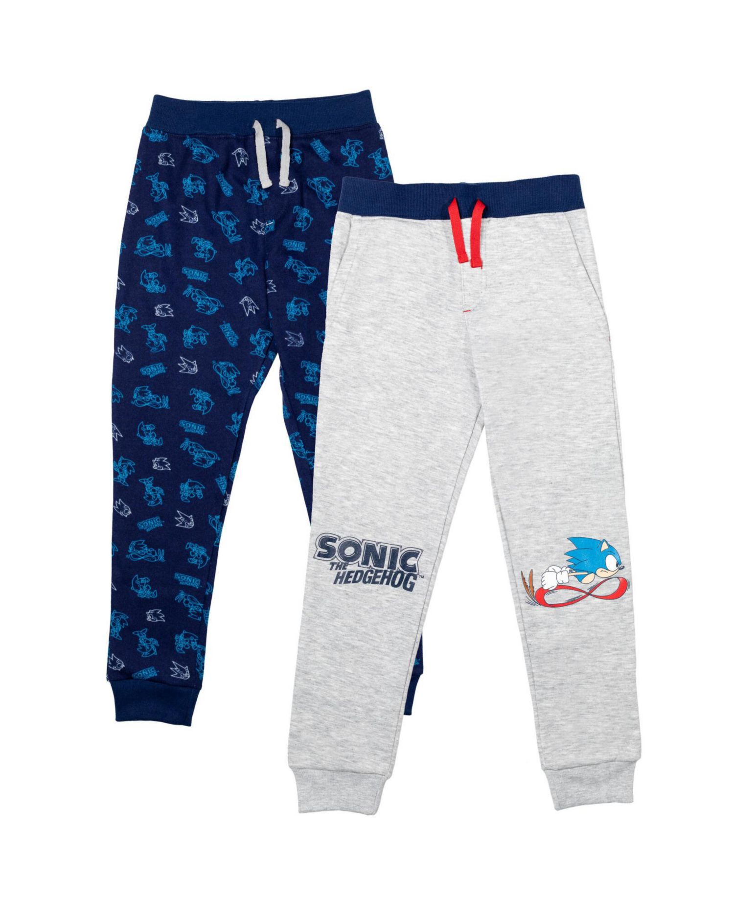 Sonic The Hedgehog 2 Pack Boys Pants Blue/Grey Toddler| Child