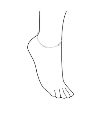 Dainty Infinity Love Knot Anklet Ankle Bracelet 14k Gold Plated Chain