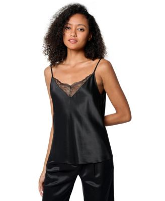 Women's V Neck Lace Silk Camisole