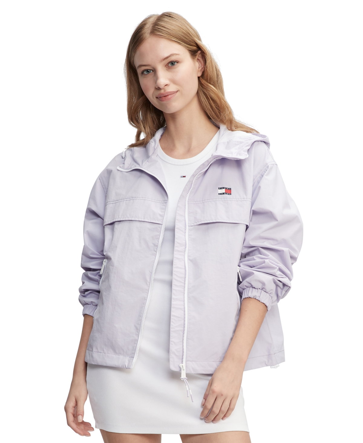 Tommy Jeans Women's Chicago Windbreaker Jacket In Lavender Flower