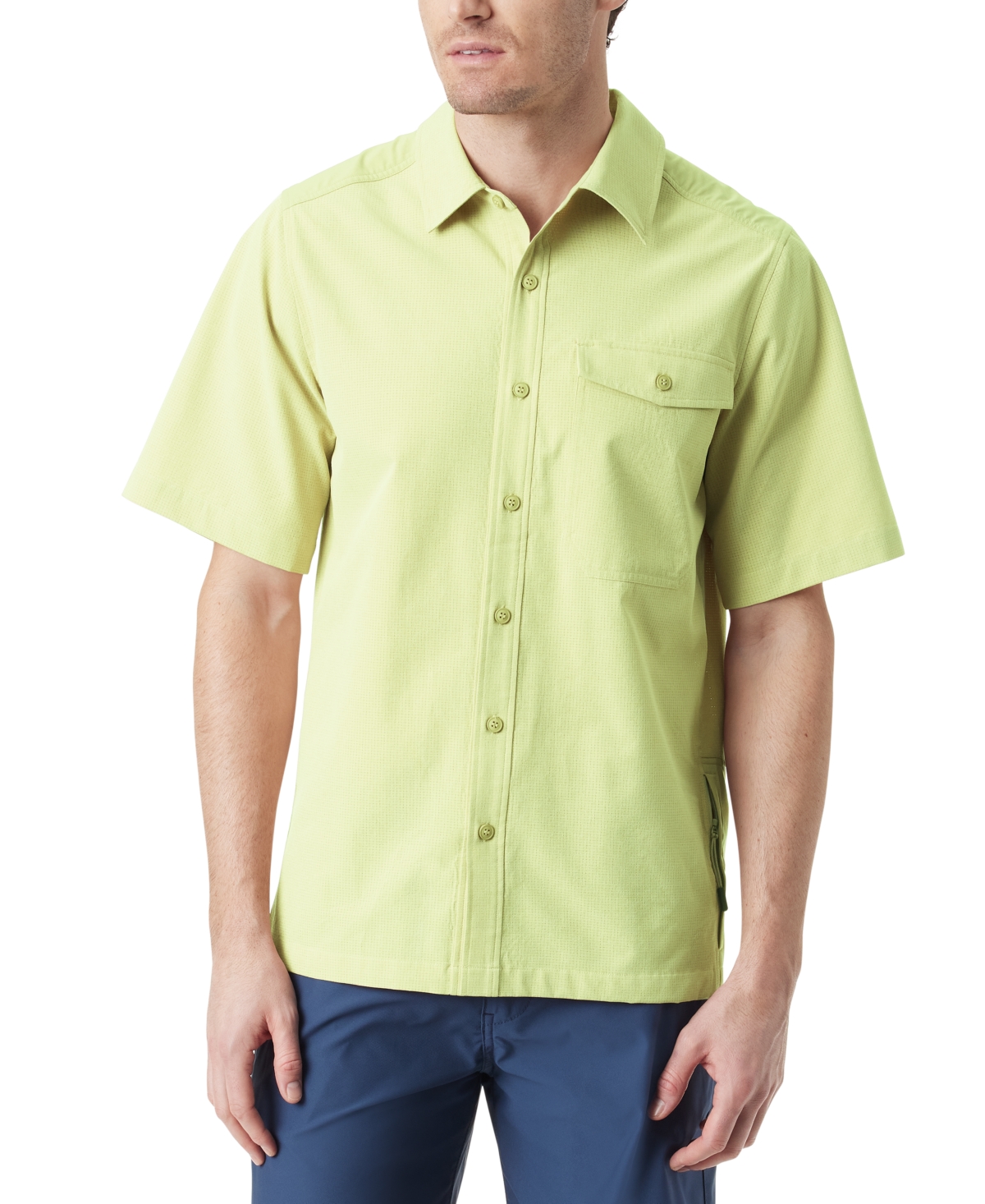 Shop Bass Outdoor Men's Trailer A.c. Short-sleeve Shirt In Phantom Green