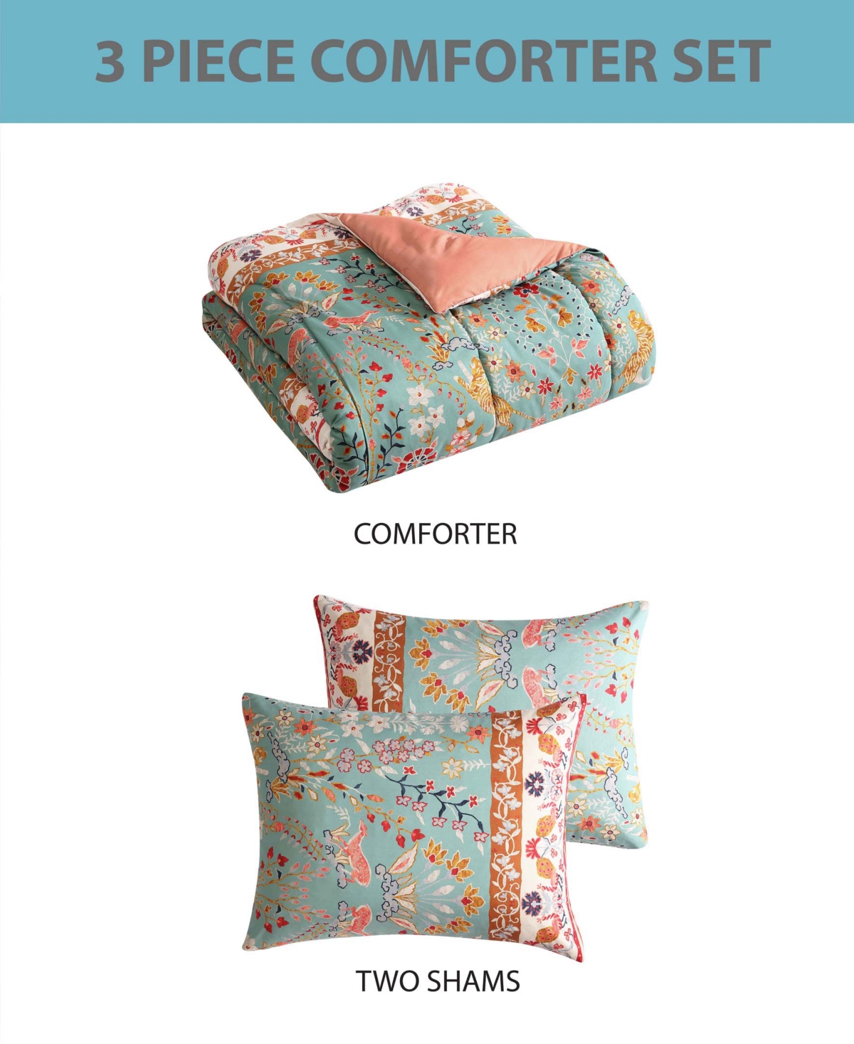Shop Hallmart Collectibles Vilano 3-pc. Comforter Sets In Blue