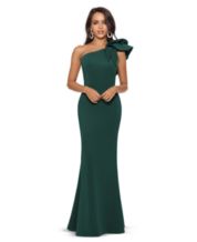 Hunter Green Dress - One-Shoulder Maxi Dress - Sleeveless Dress