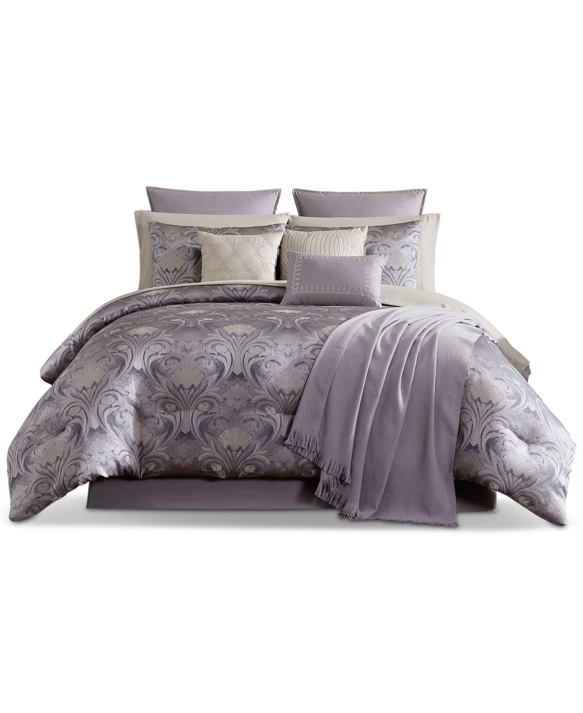 Shop Hallmart Collectibles Vivica 14-pc. Comforter Set, Queen In Grey