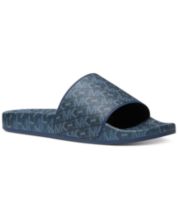 Michael kors flip flops mens blue hotsell