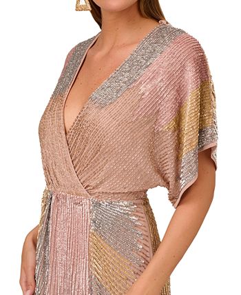 Adrianna by Adrianna Papell Women s Beaded Dolman Sleeve Dress