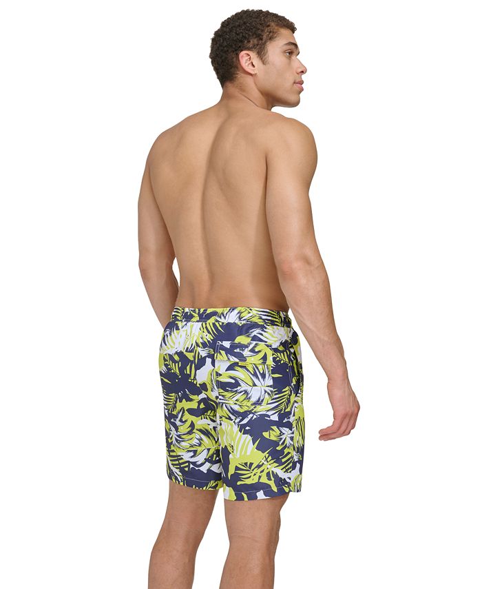 Calvin Klein Men's Island Camo Printed 7" Swim Trunks - Macy's