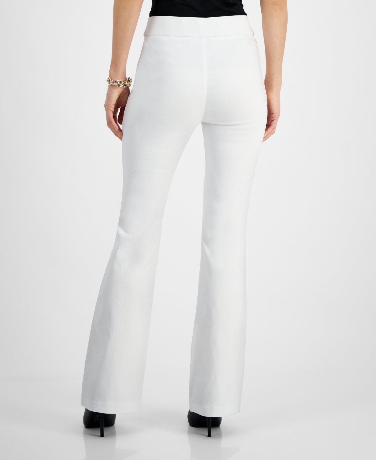 Shop Inc International Concepts Women's High-rise Pull-on Flare-leg Pants, Created For Macy's In Summer Straw