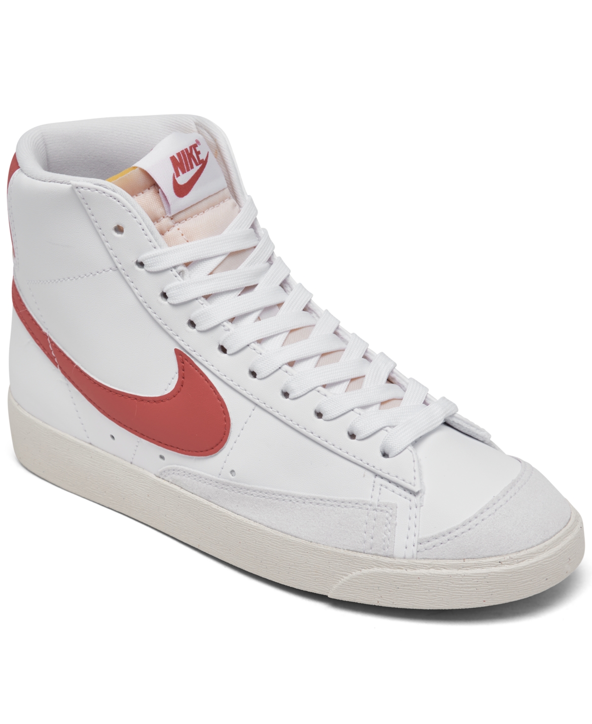 Women's Blazer Mid 77 Casual Sneakers from Finish Line - White, Adobe