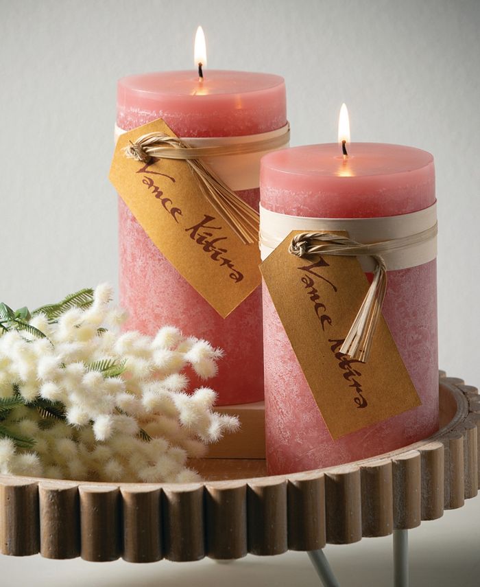 Vance Kitira 6" Timber Pillar Candle Macy's