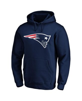 LAST ACT! Men's Navy New England Patriots Primary Logo Fitted Pullover Hoodie