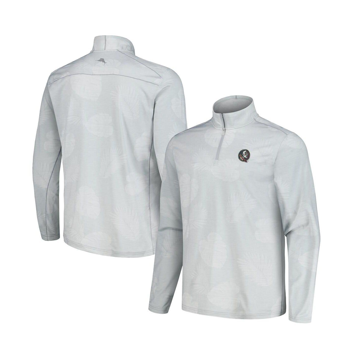 Мужская куртка Tommy Bahama Gray Florida State Seminoles Delray Frond IslandZone Half-Zip — фото 1