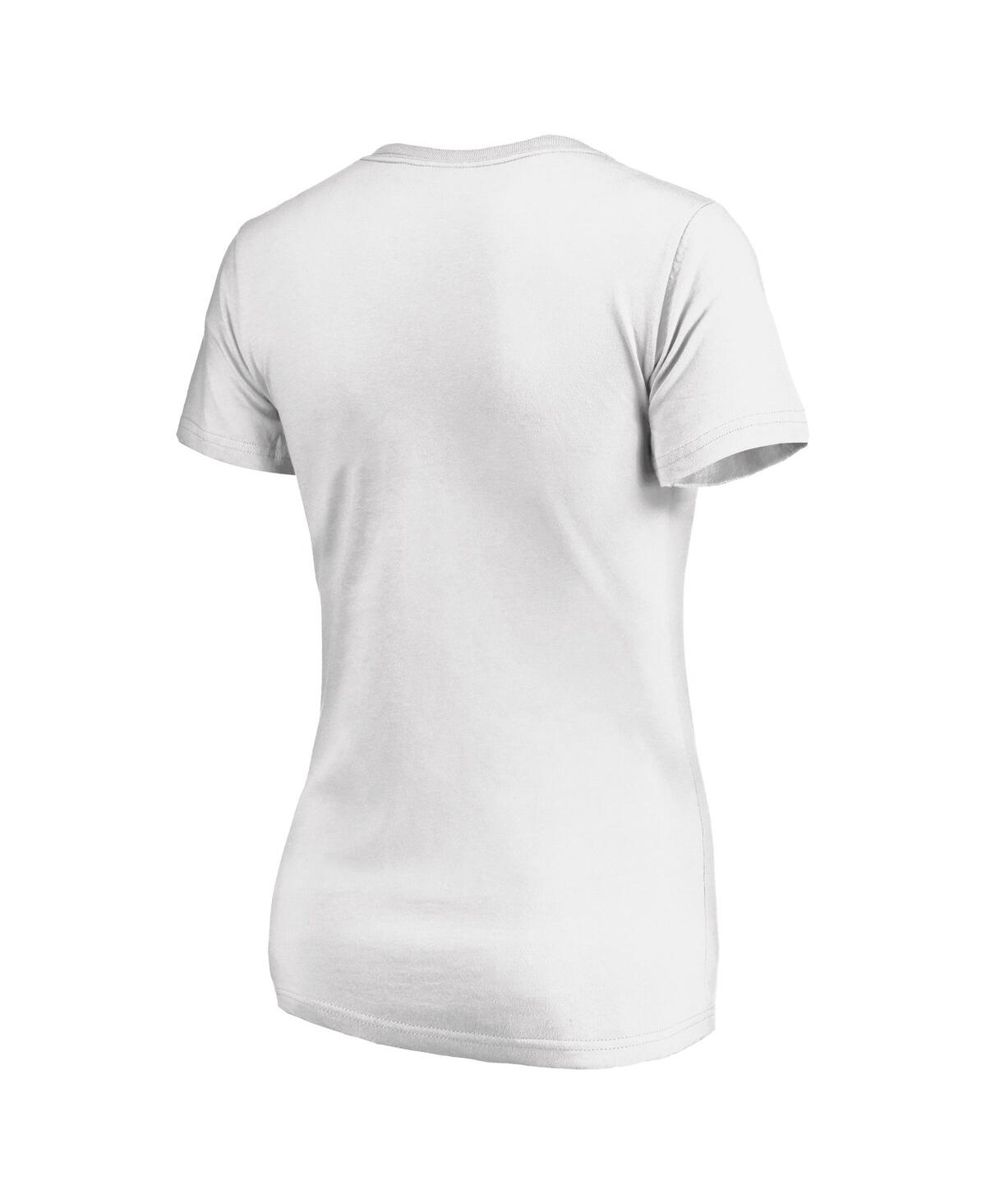 Women's FanaticsLos Angeles Lakers 2020 Nba Finals Champions Team Caricature V-Neck T-shirt - White