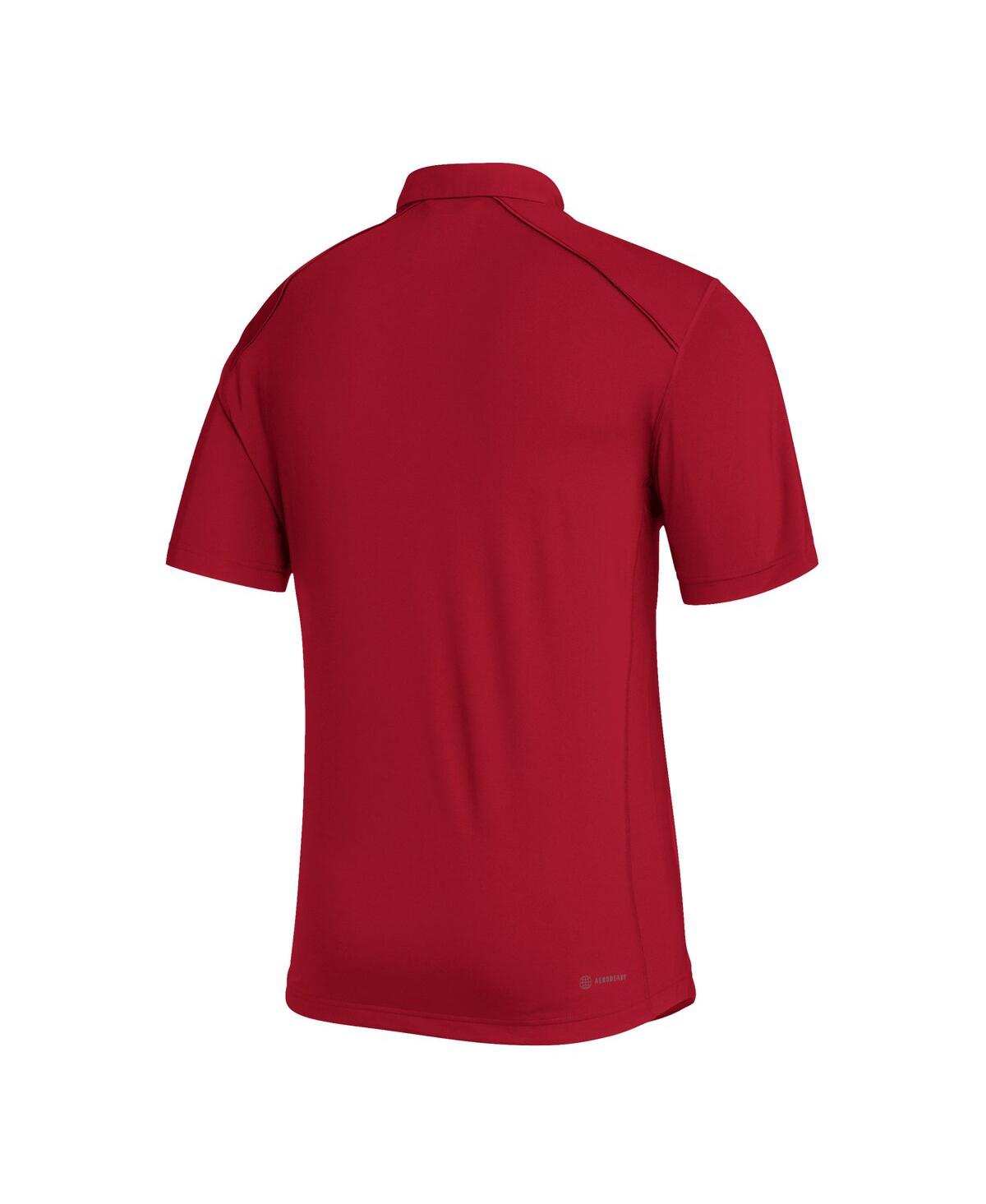 Shop Adidas Originals Men's Adidas Scarlet Nebraska Huskers Strategy Aeroready Polo Shirt