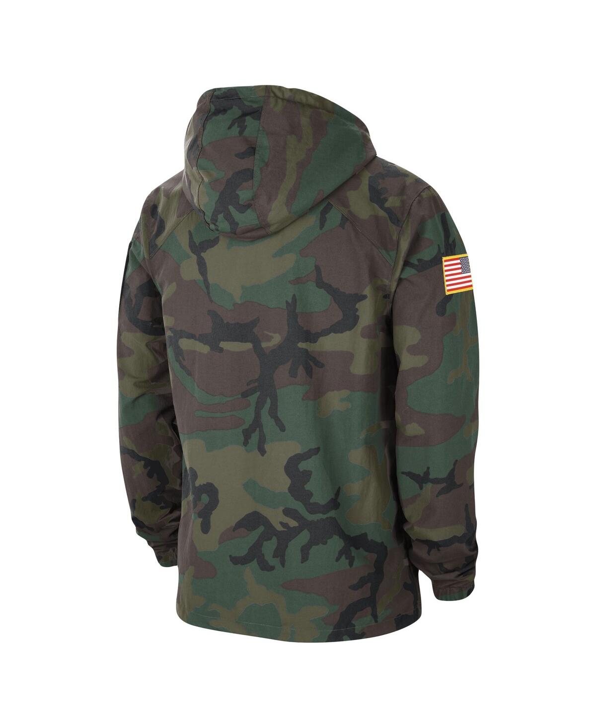 Men's NikeGeorgia Bulldogs Military-Inspired Pack Lightweight Hoodie Performance Full-Snap Jacket - Camo