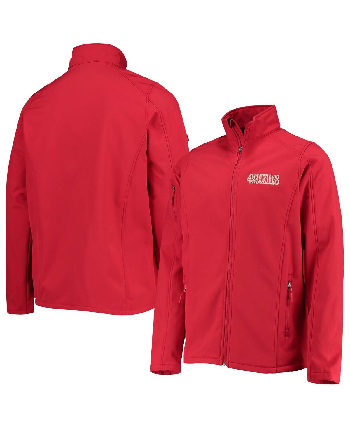 DUNBROOKE MEN'S DUNBROOKE SCARLET SAN FRANCISCO 49ERS BIG AND TALL SONOMA SOFTSHELL FULL-ZIP JACKET