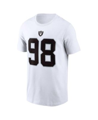 Men's Maxx Crosby White Las Vegas Raiders Player Name and Number T-shirt