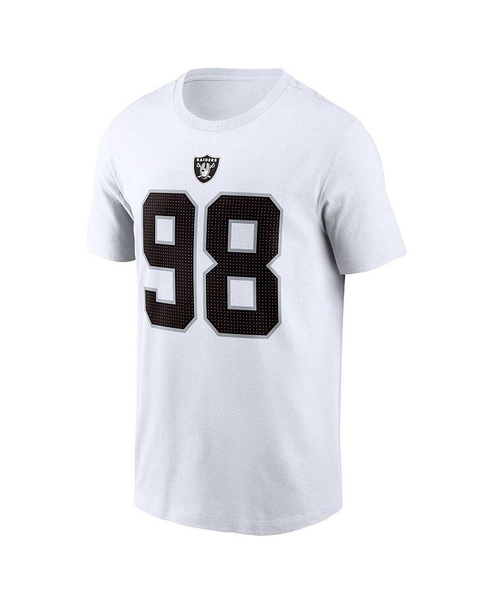 Nike Men's Maxx Crosby White Las Vegas Raiders Player Name and Number T ...