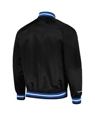 Men's Black Minnesota Timberwolves Hardwood Classics Throwback Wordmark Raglan Full-Snap Jacket