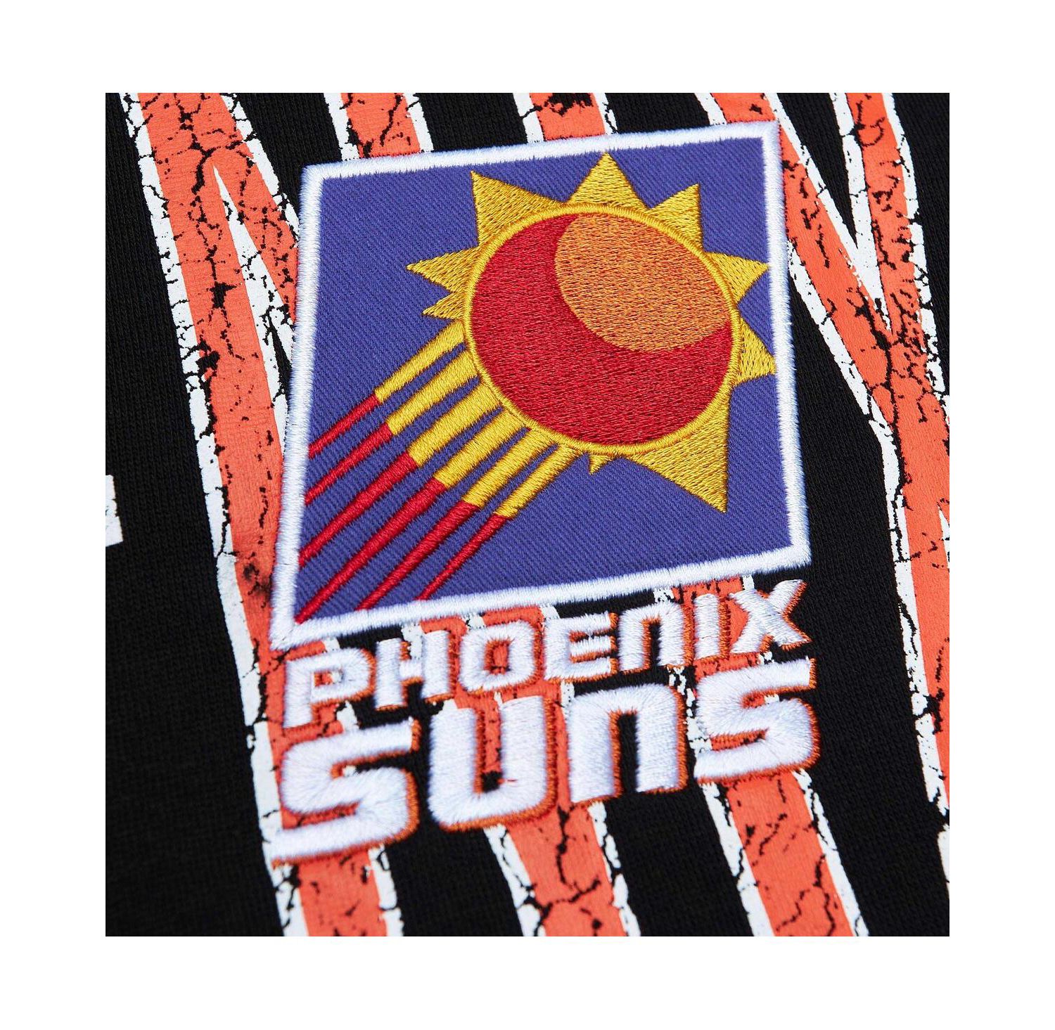 Men's Black Distressed Phoenix Suns Hardwood Classics OG 2.0 Pullover Hoodie