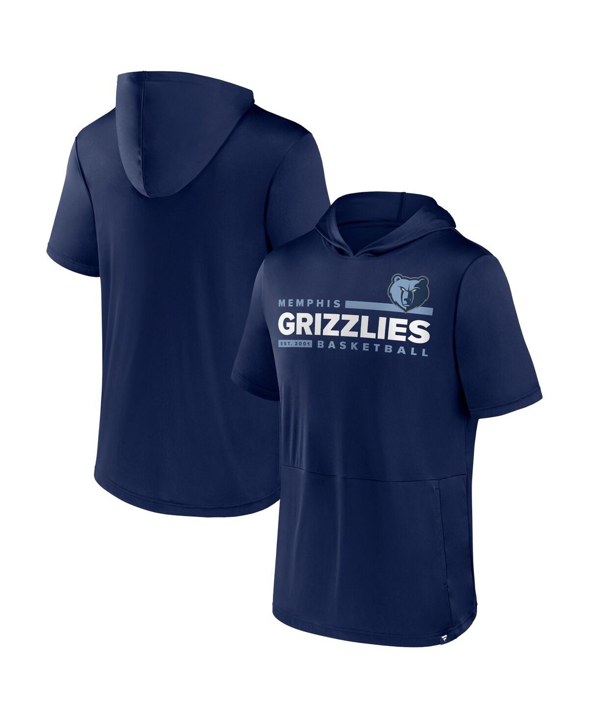 Shop Fanatics Men's  Navy Memphis Grizzlies Possession Hoodie T-shirt