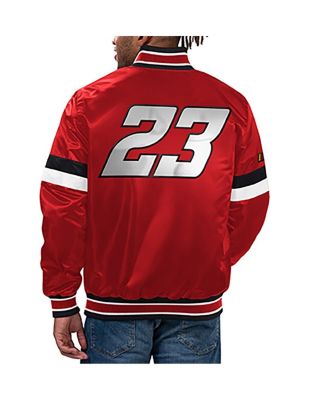 Men's Red Bubba Wallace Home Game Full-Snap Varsity Jacket