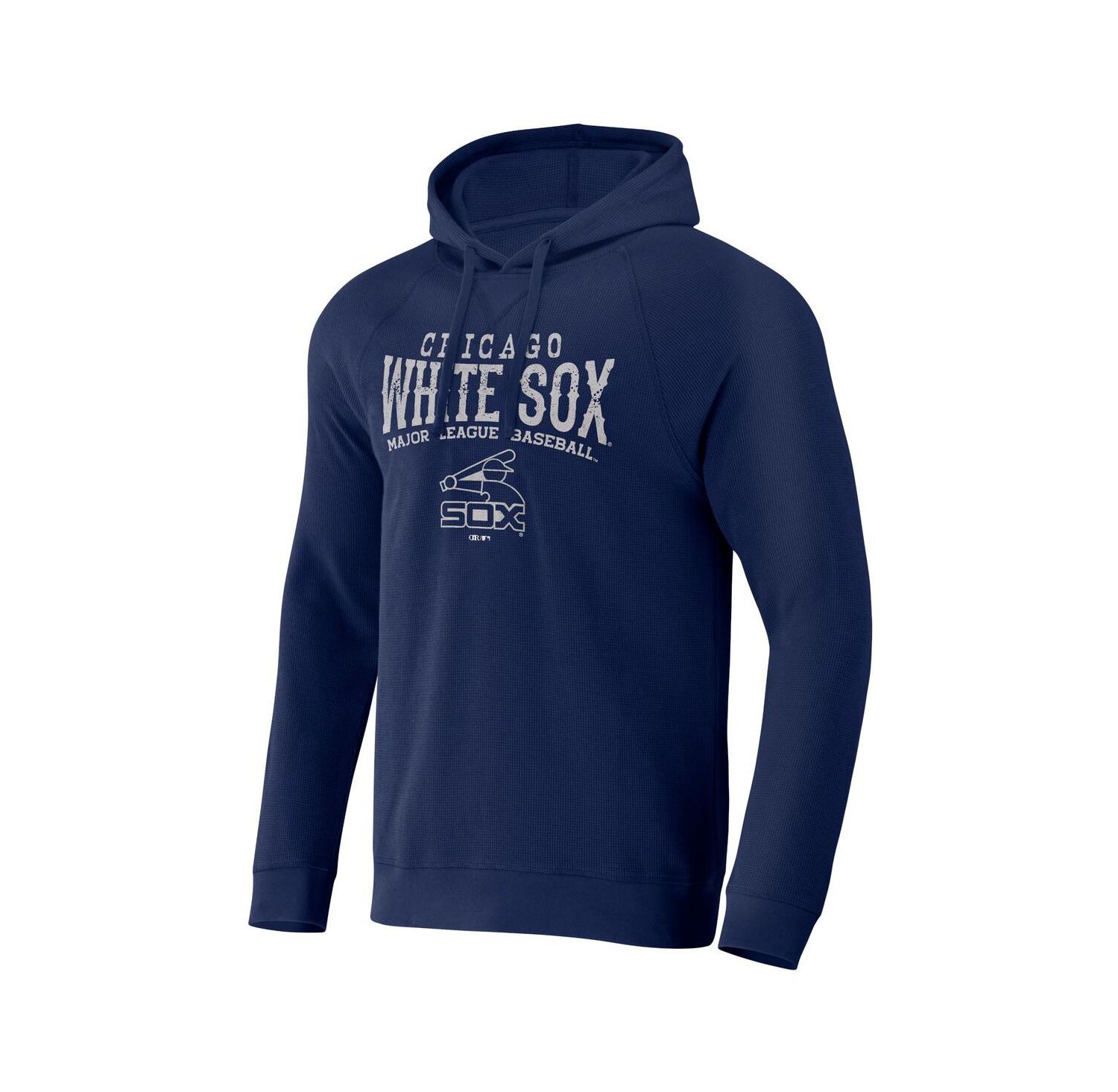 Men's Darius Rucker Collection by Navy Distressed Chicago White Sox Waffle-Knit Raglan Pullover Hoodie