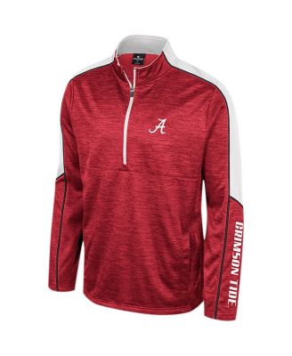 Men's Crimson Alabama Crimson Tide Marled Half-Zip Jacket
