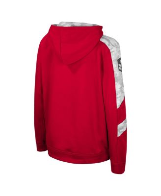 Big Boys and Girls Red Utah Utes OHT Military-Inspired Appreciation Cyclone Digital Camo&nbsp;Pullover Hoodie