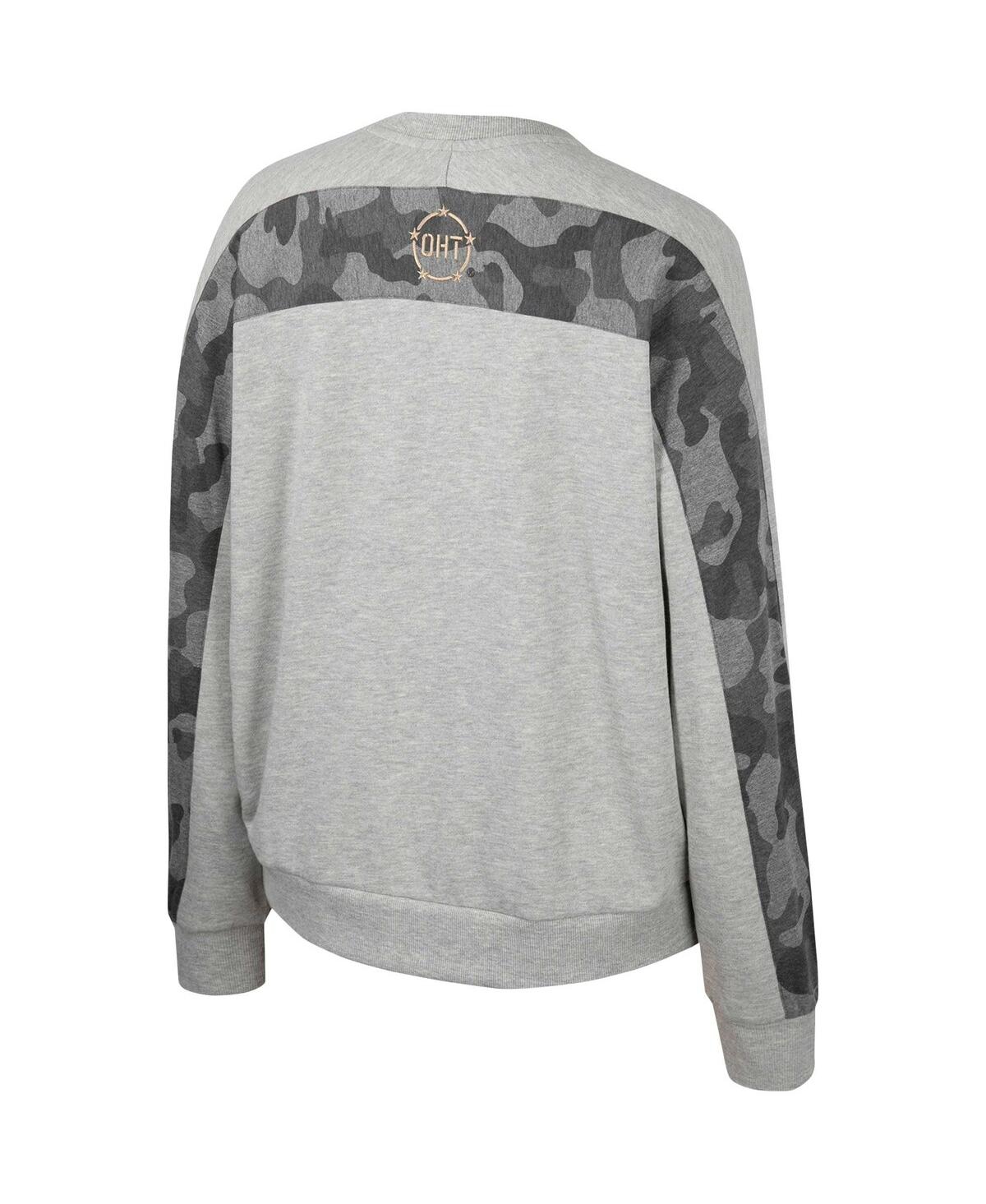Colosseum Heather Gray Alabama Crimson Tide Oht Military Appreciation Flag Rank Dolman Pullover Swea In Heather Gray