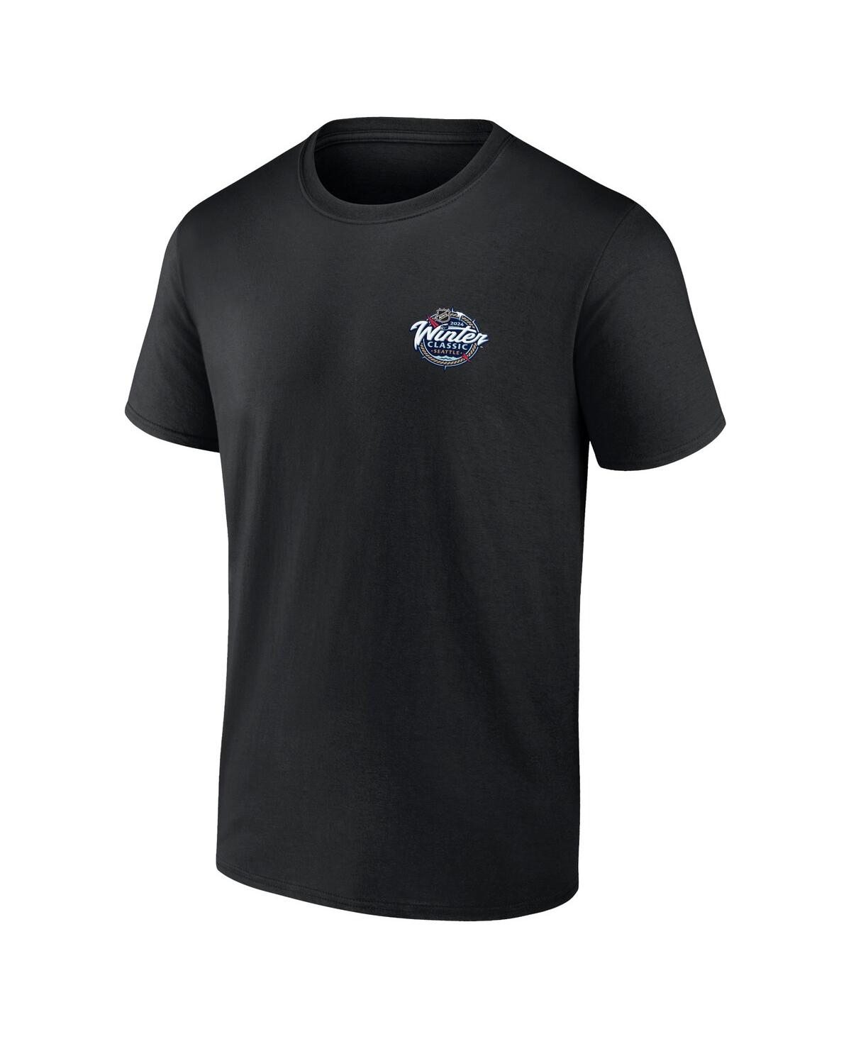 Men's FanaticsSeattle Kraken vs. Vegas Golden Knights 2024 Nhl Winter Classic Roster T-shirt - Black