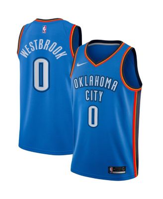 Men s Nike Russell Westbrook Blue Oklahoma City Thunder Swingman Player Jersey Icon Edition Macy s