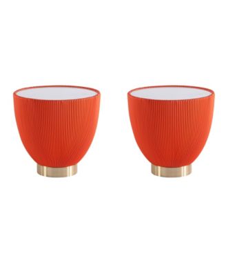 Anderson 2-Piece 18.43" Wide Leatherette Upholstered End Table Set