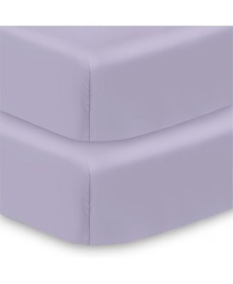 Cotton Percale Fitted Sheet, For 52" x 28" Crib & Toddler Bed Mattress (2-Pack)