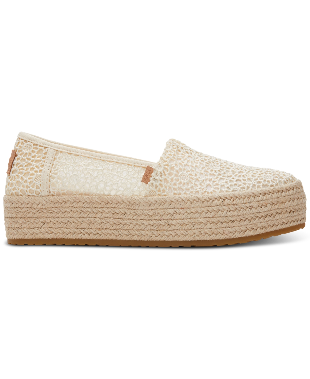 Toms Valcia Platform Espadrille In Natural Morrocan Crochet