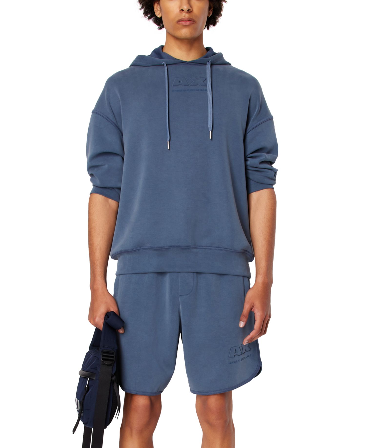 Men's Stretch AX Logo Hooded Sweatshirt