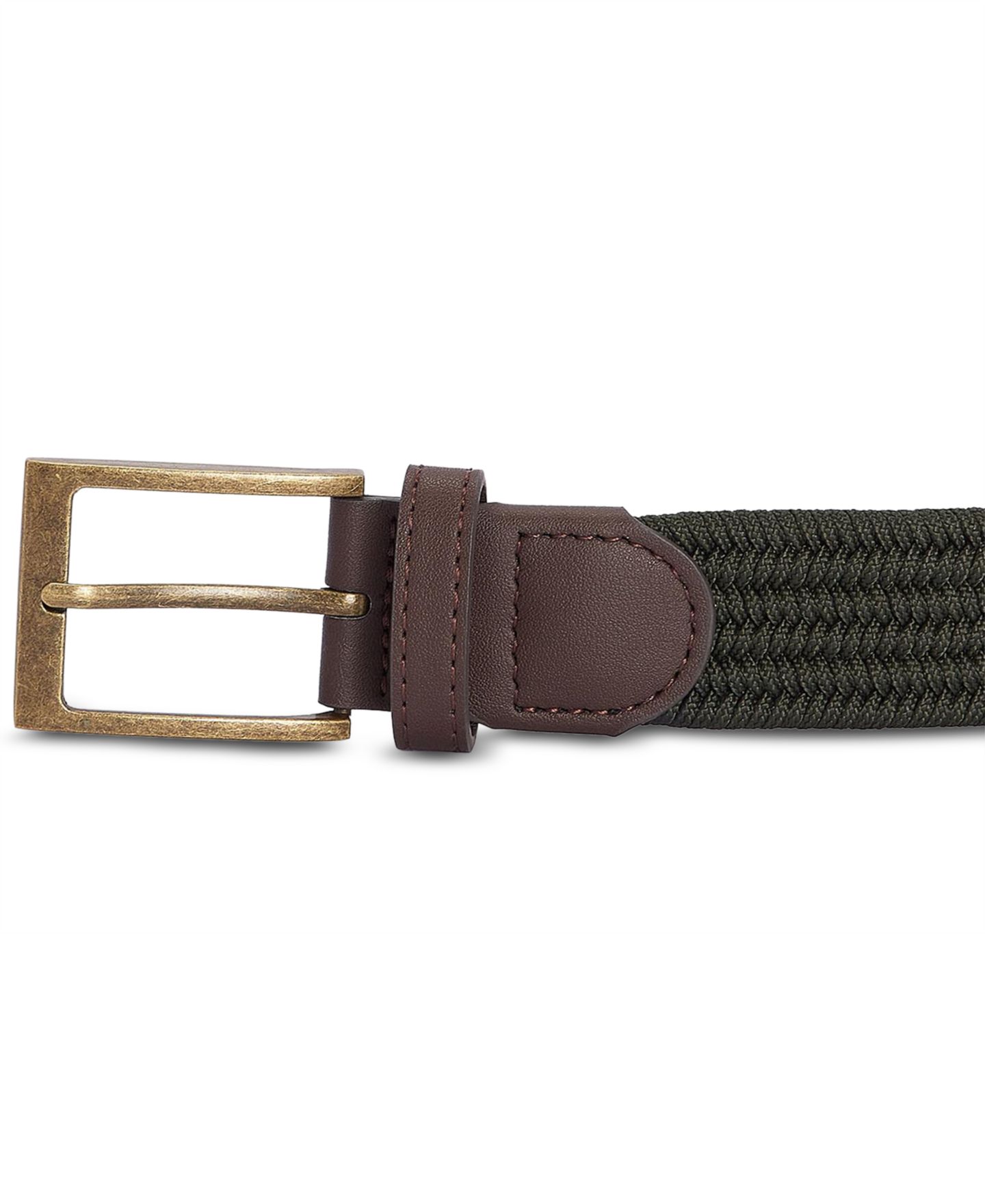 Мужской ремень Barbour 35MM Nevis Stretch Webbing Belt, цвет: Зелёный — фото 2