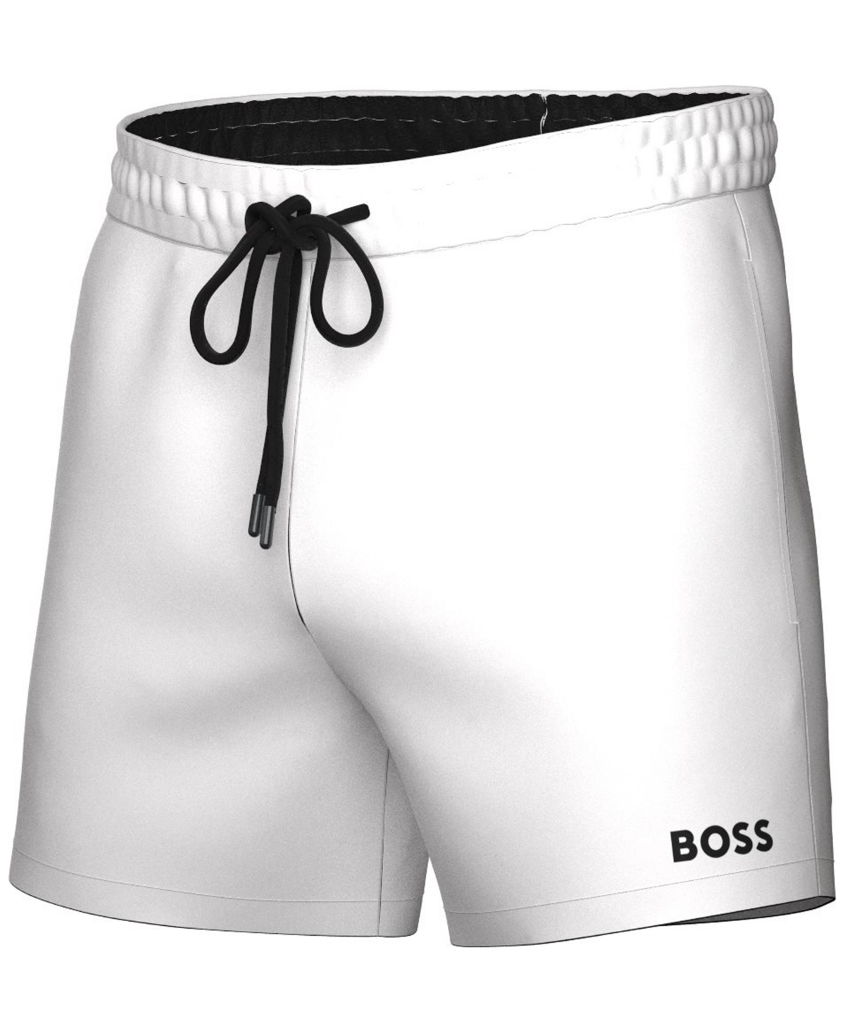 Hugo Boss Boss By  Men's Lee Drawstring 5.3" Swim Trunks, Created For Macy's In White