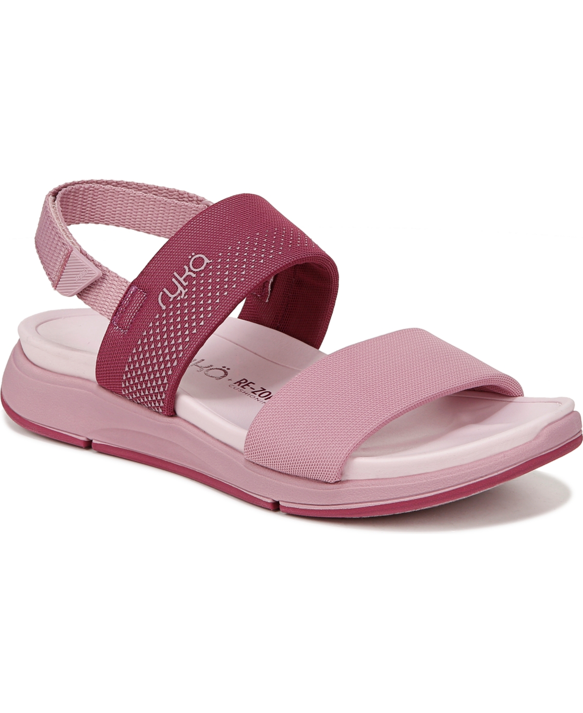 Ryka Women's Take Charge Slingback Sandals In Deep Pink Fabric