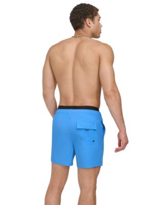 Men's Logo Elastic Waist Modern Euro 5" Volley Swim Trunks