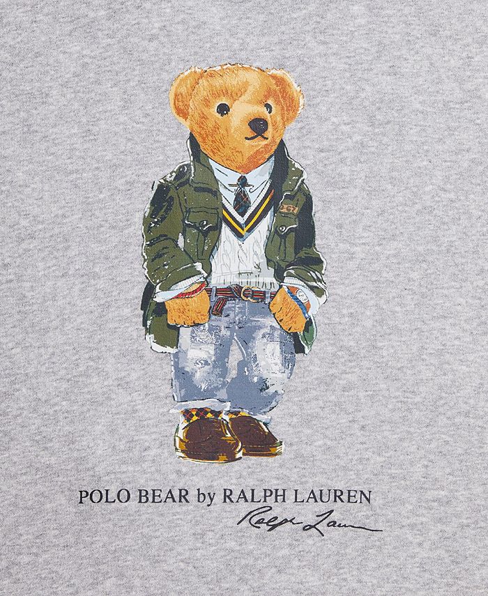 Polo Ralph Lauren Big Boys Polo Bear Color-Blocked Fleece Hoodie - Macy's