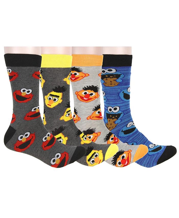Sesame Street Socks Adult Unisex Character Ernie Burt Cookie Monster ...