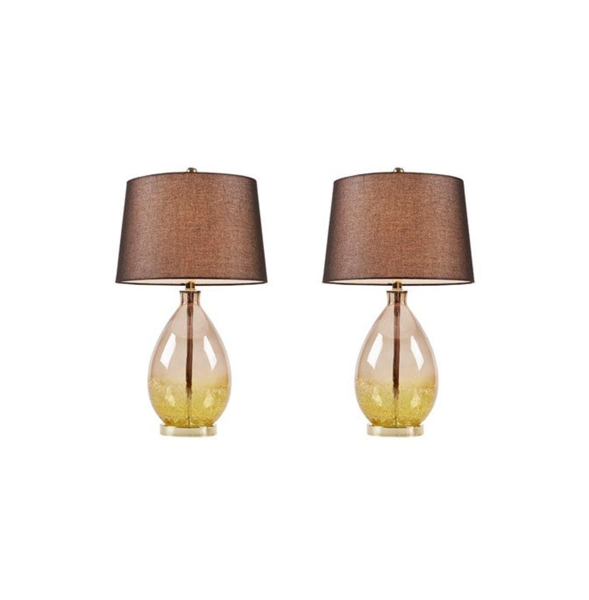 HOME OUTFITTERS GOLD GLASS TABLE LAMP