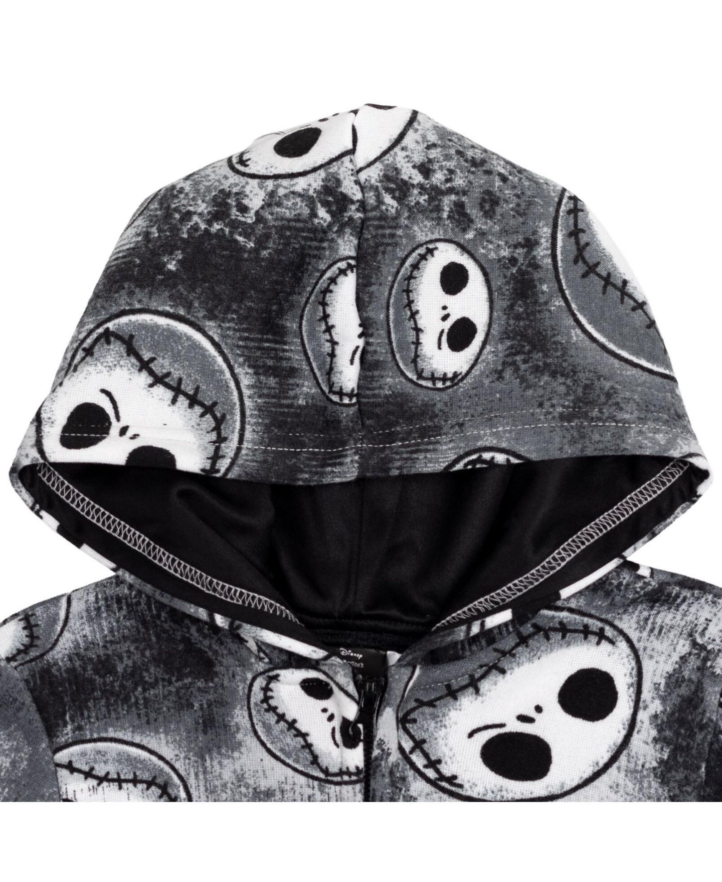Детское худи Nightmare Before Christmas Disney Jack Skellington Fleece Zip Up Toddler Child Boys, цвет: Чёрный — фото 3