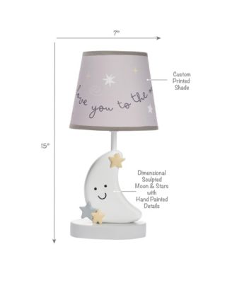 Bedtime Originals Celestial Moon Nursery Lamp with Shade and Bulb