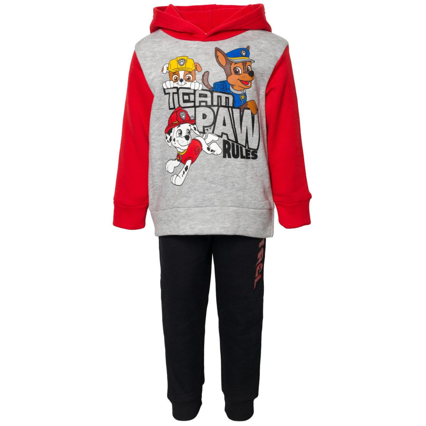 Детские комплекты Paw Patrol Nickelodeon Hoodie & Pants Toddler Child Boys, цвет: Серый красный чёрный — фото 7