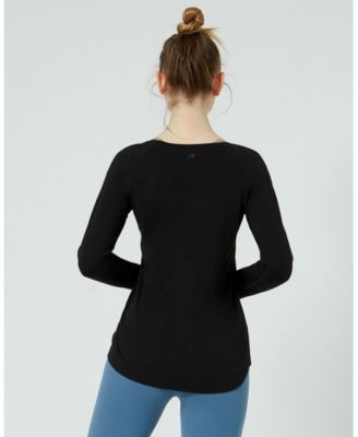 Women's Rebody Essentials Scooped Long Sleeve Top