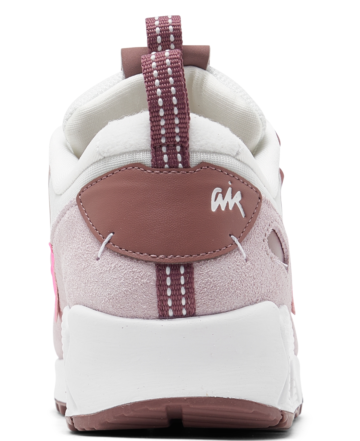 Shop Nike Women's Air Max 90 Futura Casual Sneakers From Finish Line In Plat Violet,playful Pink