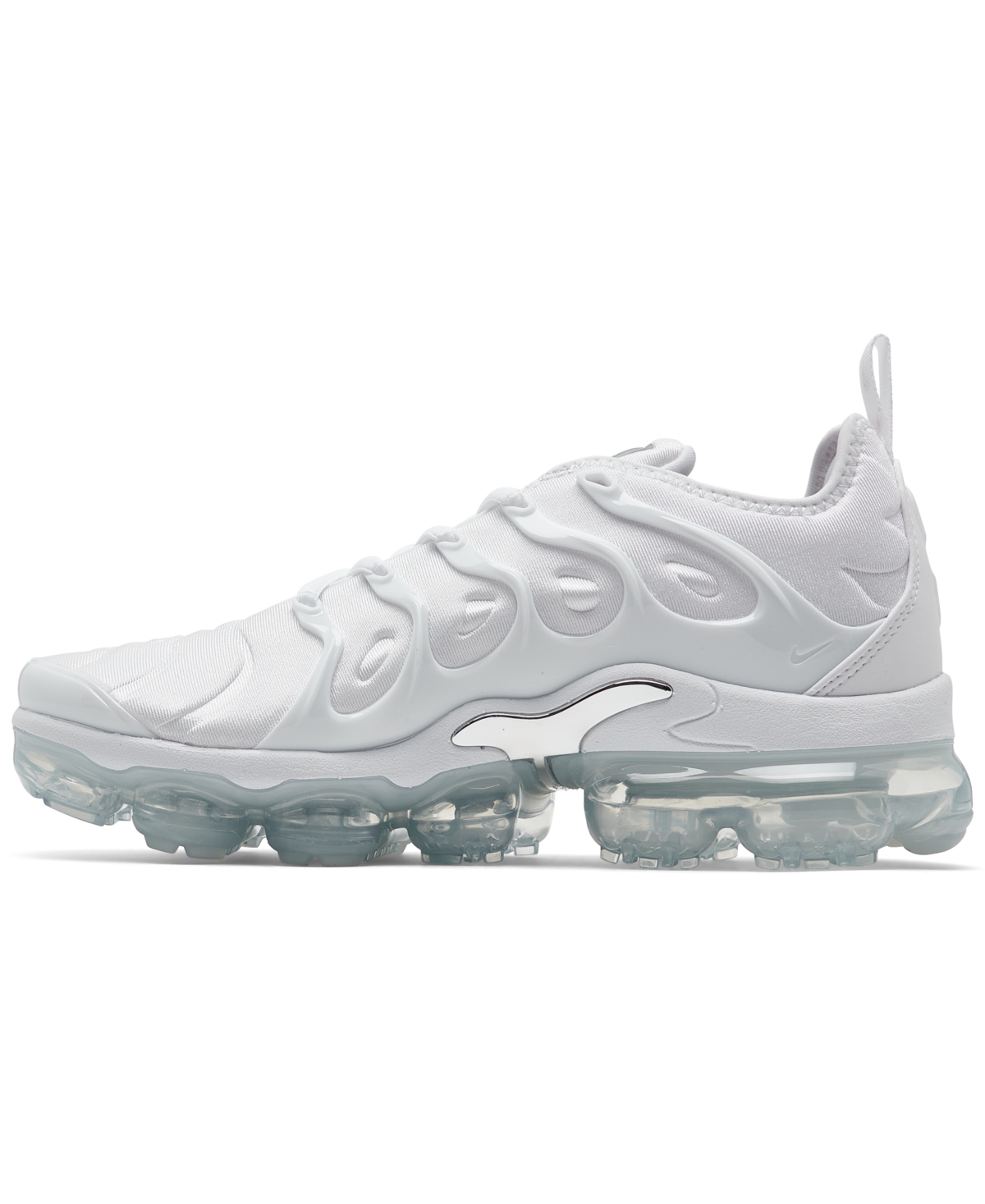 Shop Nike Women's Air Vapormax Plus Running Sneakers From Finish Line In White,metallic Silver