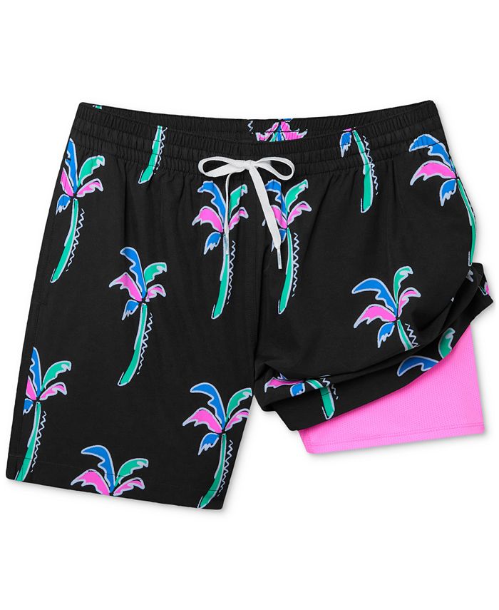 Chubbies 5.5-Inch The Black Light Nights Swim Trunks - Black - Pattern Base (Plaids)